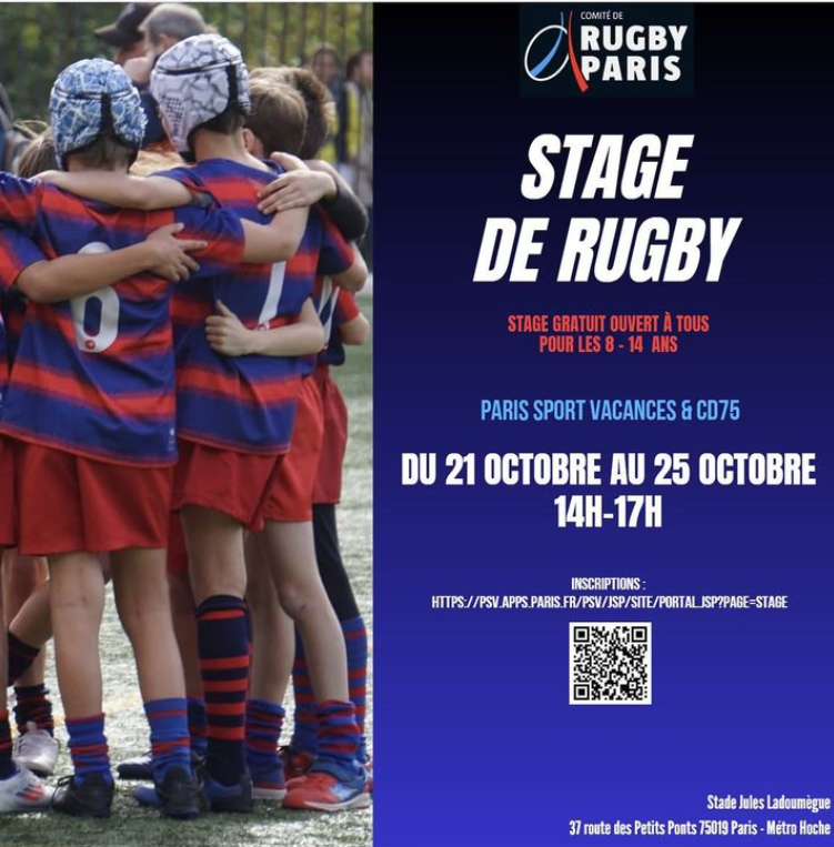 Stage Paris Sport Vacances – 21 au 25 octobre 2024